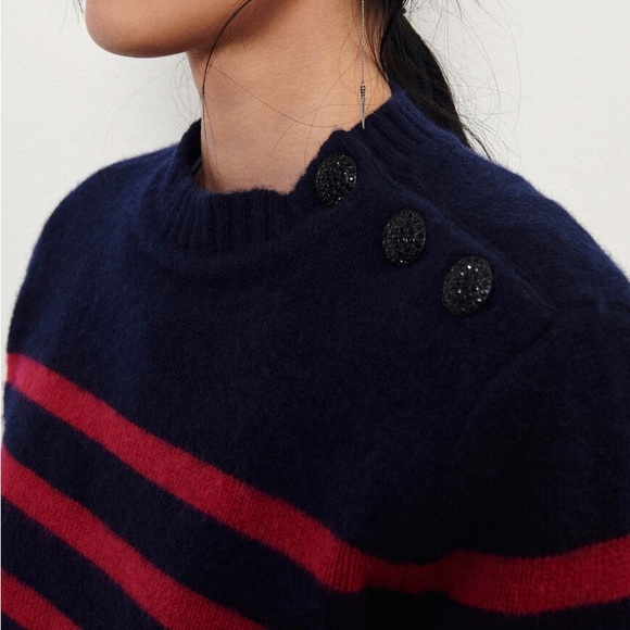 ba&sh - Sean cashmere cotton sweater w/ crystal detailed. Gently worn. Size XS - Picture 3 of 7